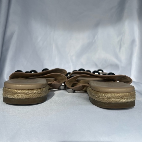 Marc Fisher Prisca Ball-Studded Espadrille Sandals in Tan - Picture 7 of 8
